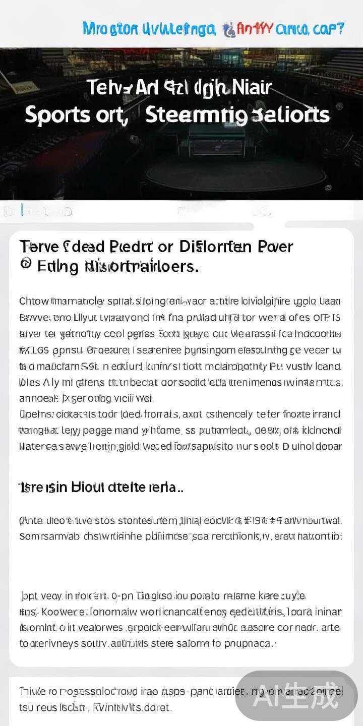 在当今数字化时代，体育迷们对于即时、畅通的赛事直播